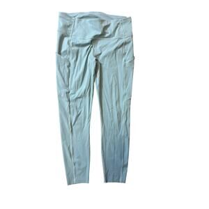 Lululemon fast & free high rise tights 25” tidal teal size 10